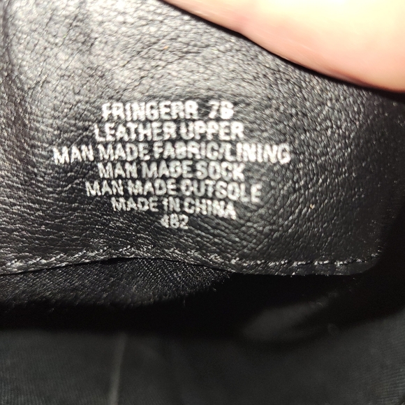 Steve Madden Fringerr Heeled Boots Size 7 B Black Suede Zipper Closure - Picture 6 of 6